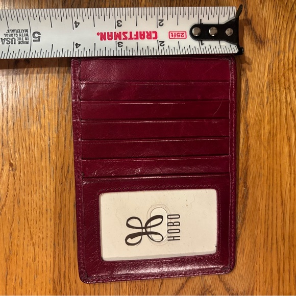 HOBO burgundy Polished Leather Card Wallet - Picture 4 of 4